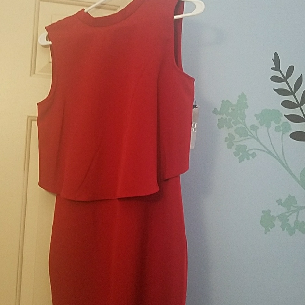 New York and Company Red knee length dress